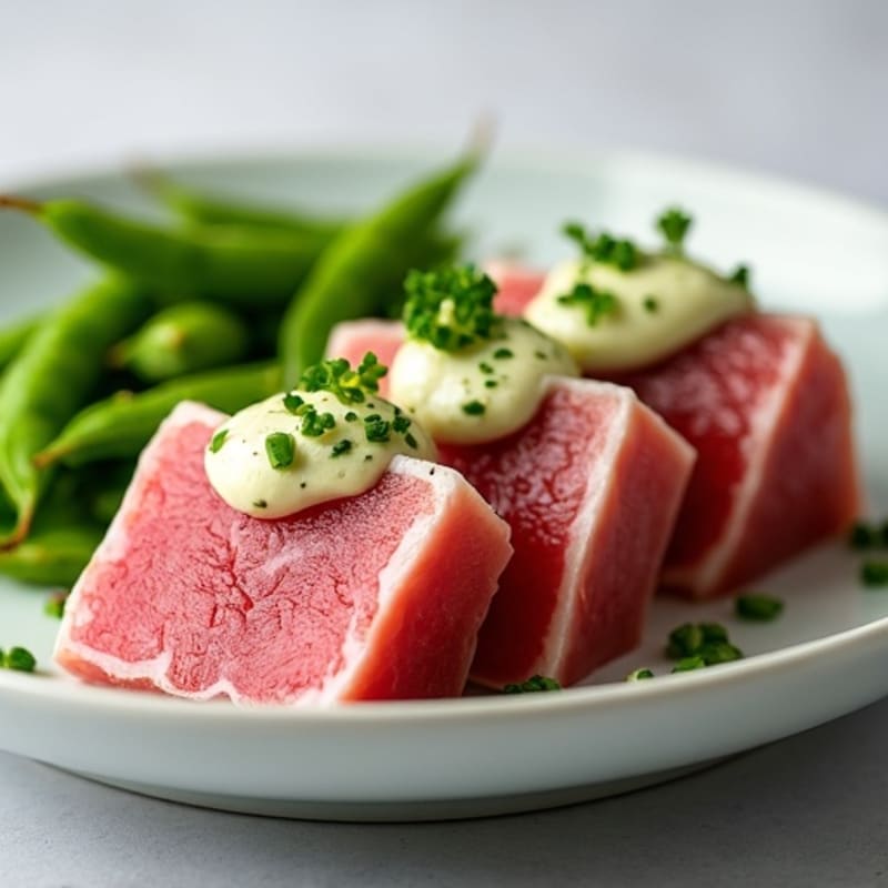 Fresh Seared Ahi Tuna with Creamy Wasabi Mayo