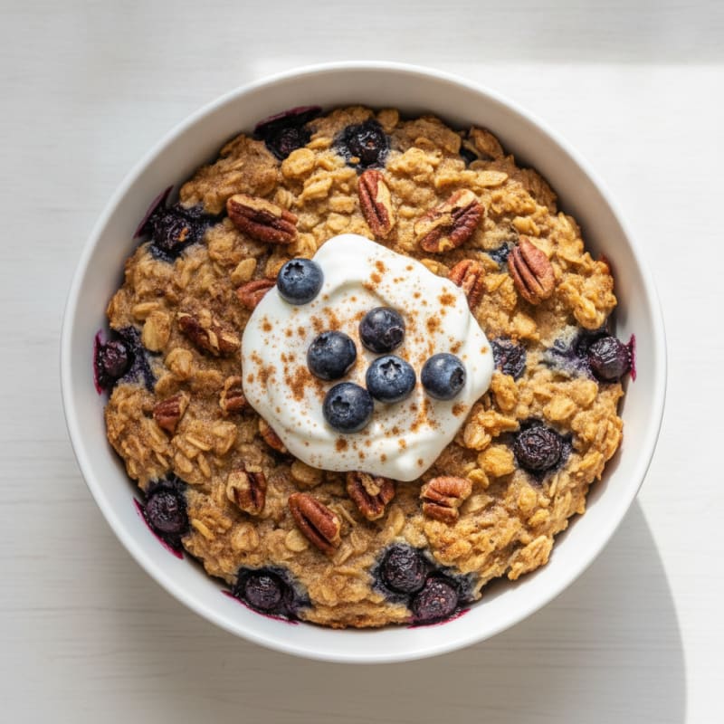 Blueberry Pecan Baked Oatmeal