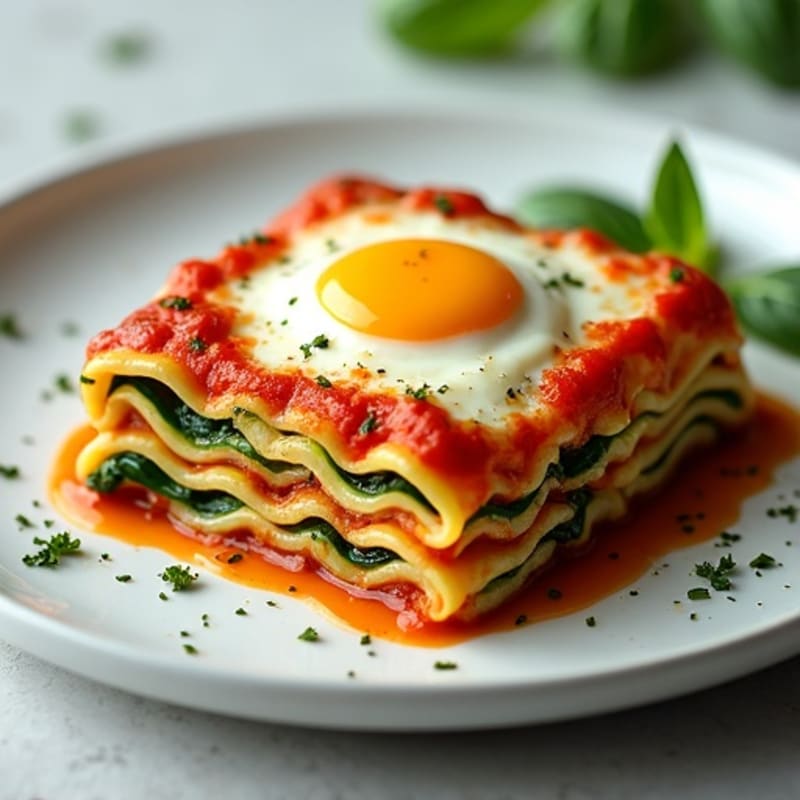 Fresh Zucchini Noodle Lasagna with Ricotta and Spinach