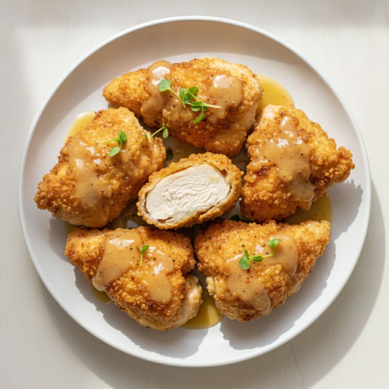 Buttermilk Fried Chicken with Honey-Mustard