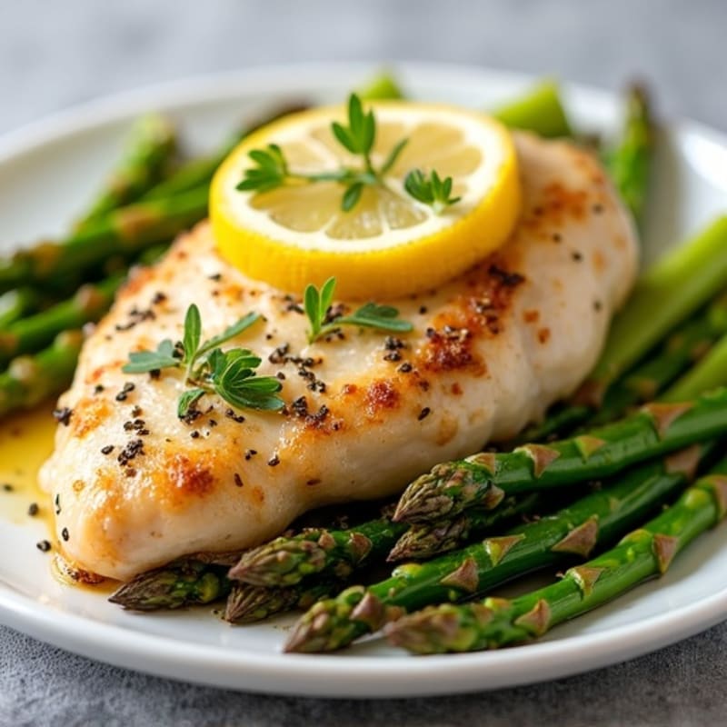 Sheet Pan Lemon Herb Chicken with Roasted Asparagus