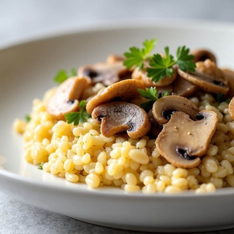 Creamy Wild Mushroom Cauliflower Risotto