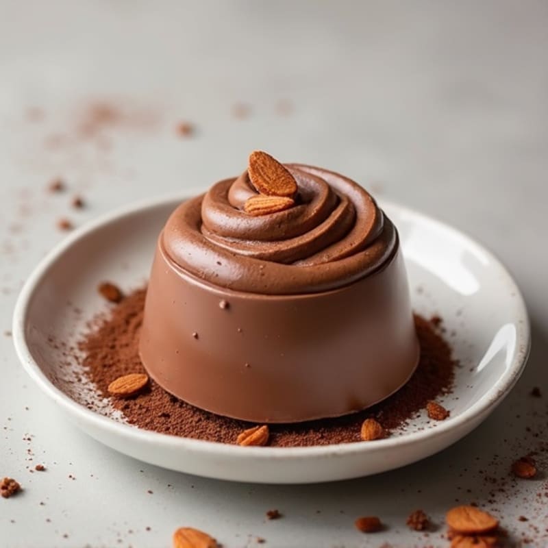 Silky Chocolate Protein Pudding with Almond Butter Swirl