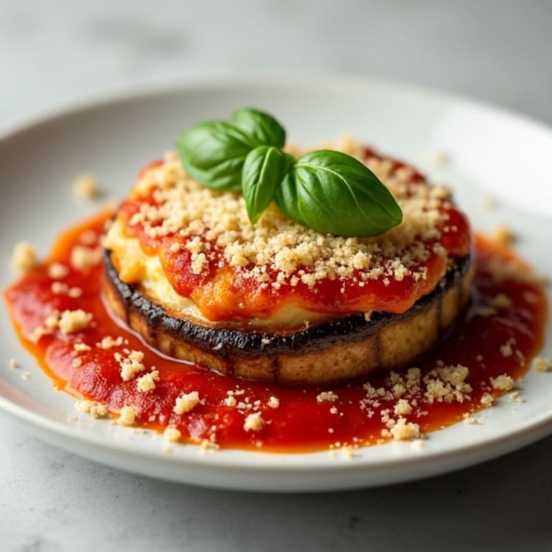 Crispy Baked Eggplant Parmesan with Fresh Herbs