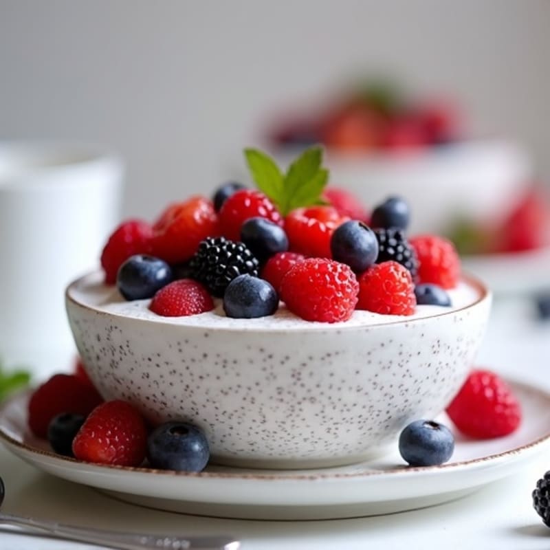 Creamy Chia Seed Pudding with Fresh Berries
