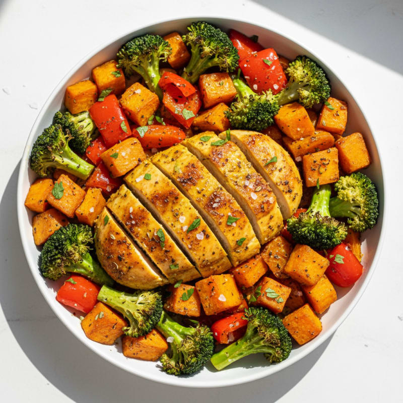 Golden Herb-Roasted Chicken and Veggies