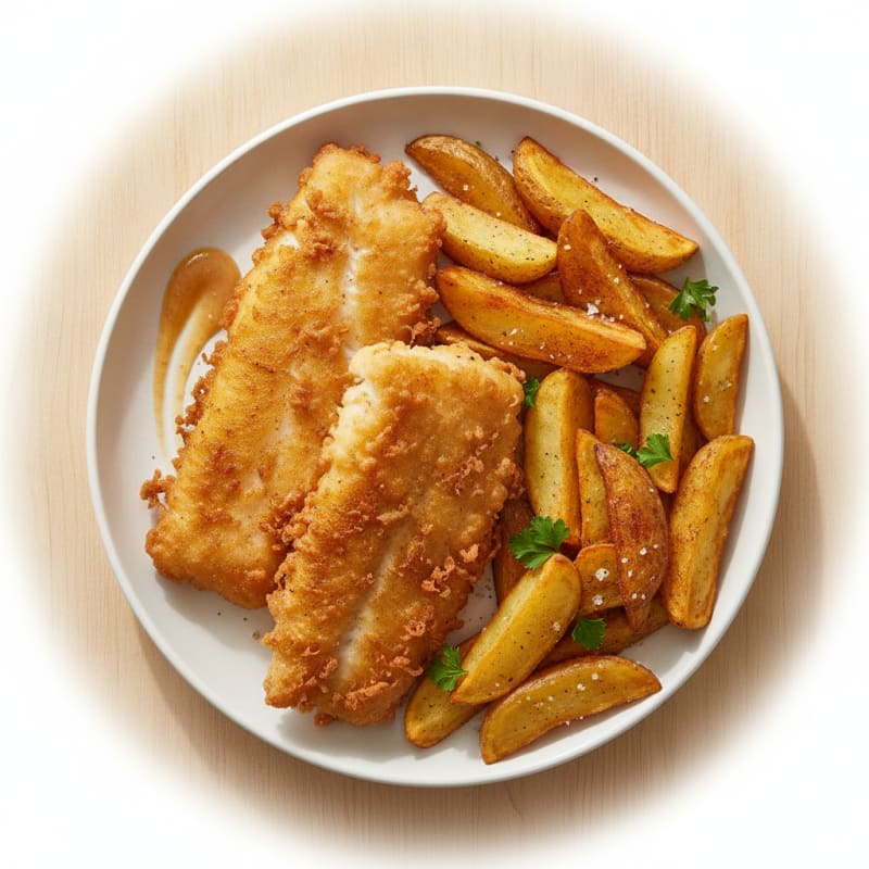 Classic Beer-Battered Cod and Chips