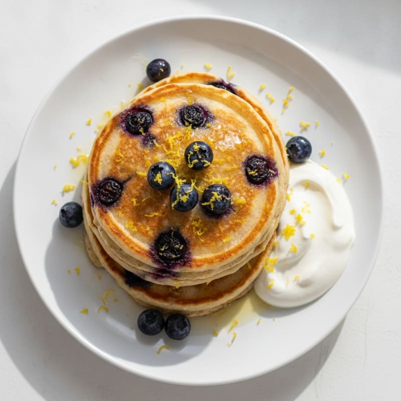 Blueberry Lemon Ricotta Pancakes