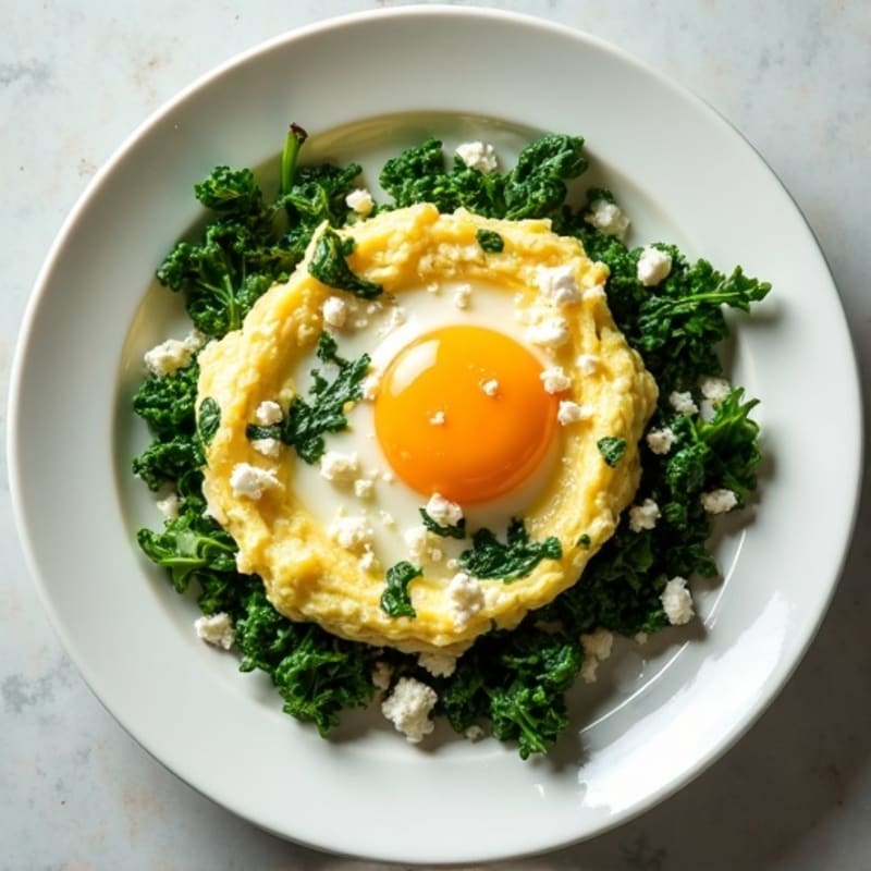 Protein-Packed Spinach and Feta Egg White Scramble