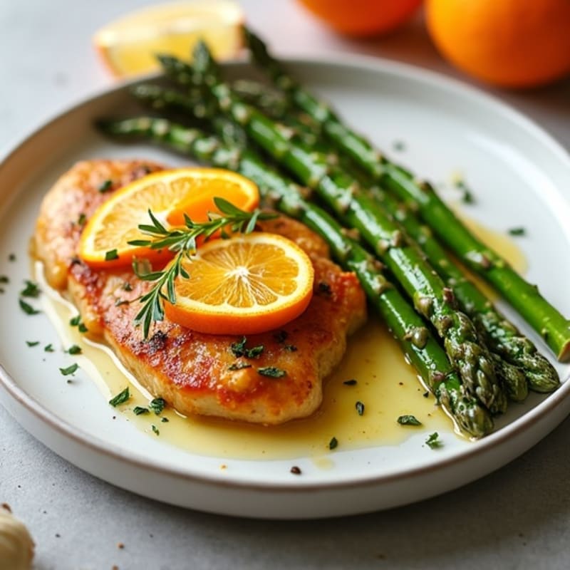 Zesty Orange Chicken with Roasted Asparagus