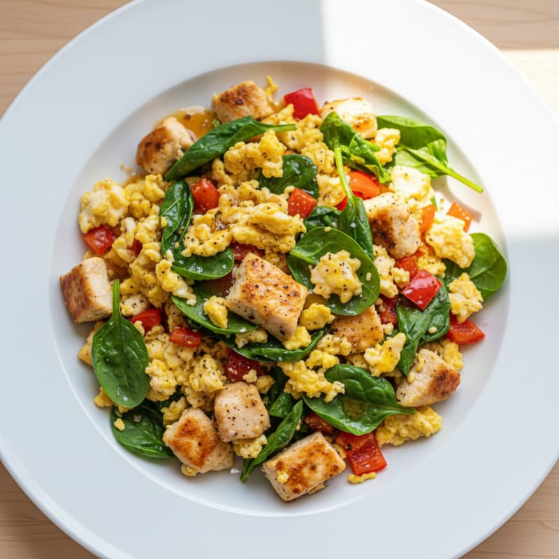 Savory Pan-Fried Egg and Veggie Scramble