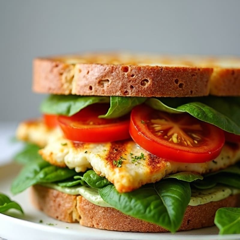 Healthy Grilled Chicken Pesto Sandwich