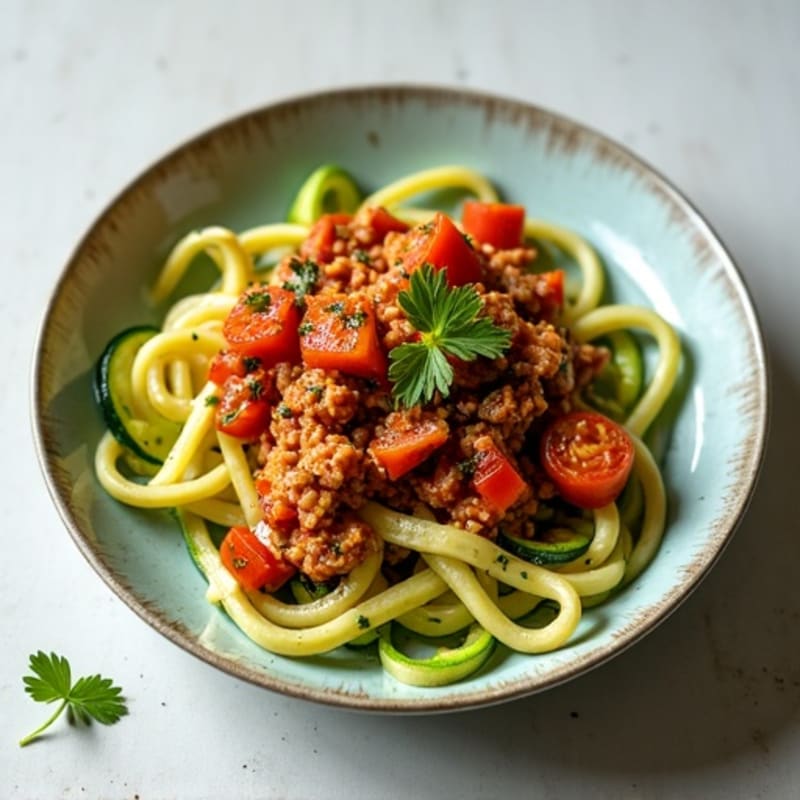 Protein-Packed Turkey Bolognese with Zucchini Noodles