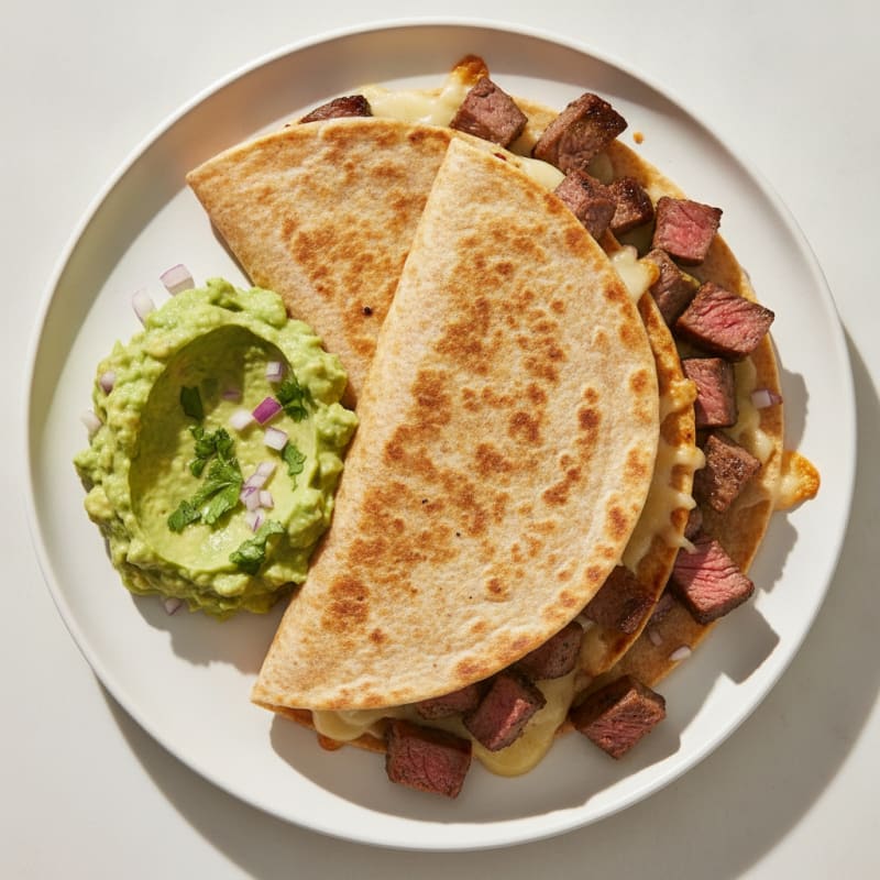 Carne Asada Quesadillas with Guacamole