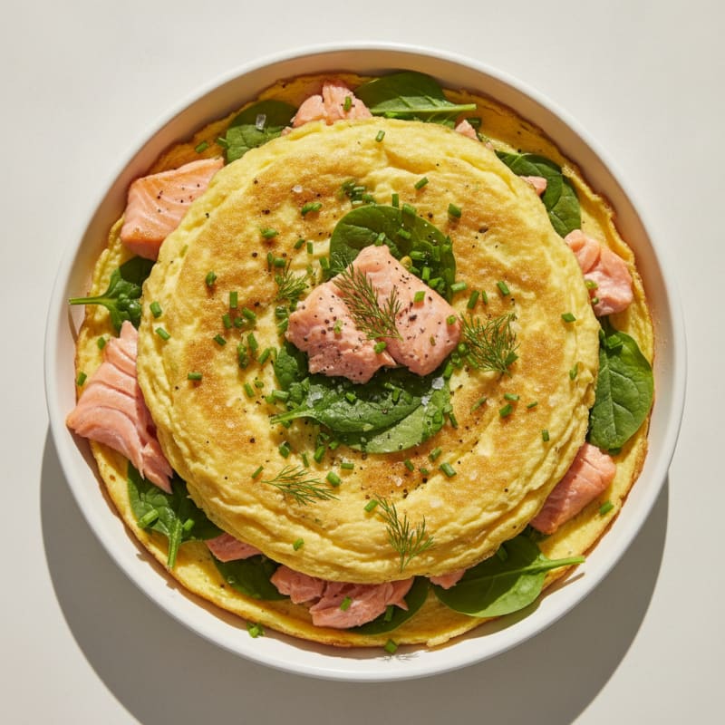 Fluffy Fish Omelette with Fresh Herbs