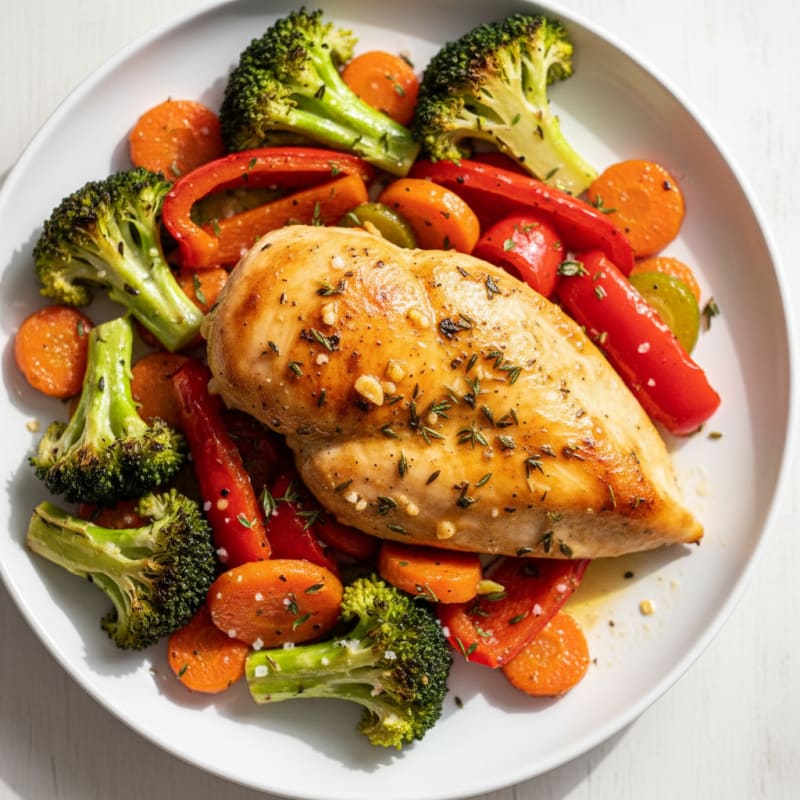 Herb-Roasted Chicken with Roasted Vegetables