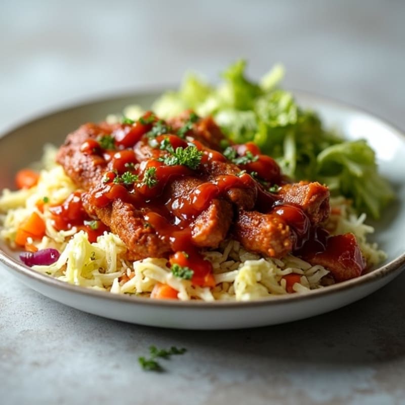 Slow Cooker BBQ Pulled Pork with Crunchy Cabbage Slaw
