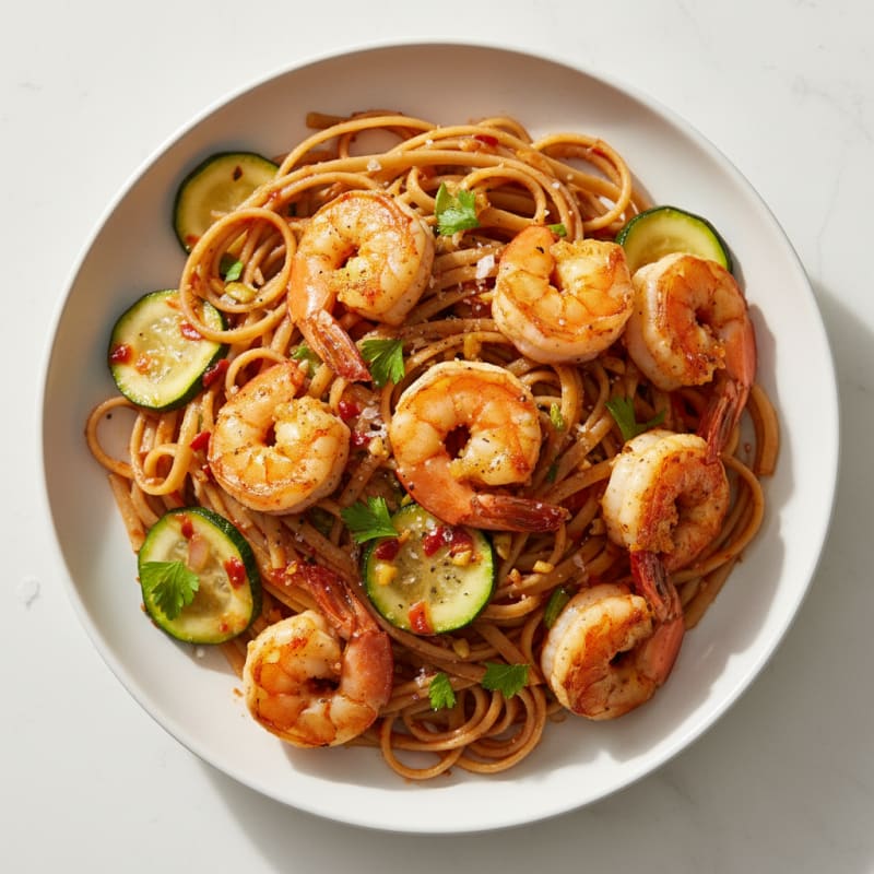Spicy Calabrian Chili Shrimp Linguine