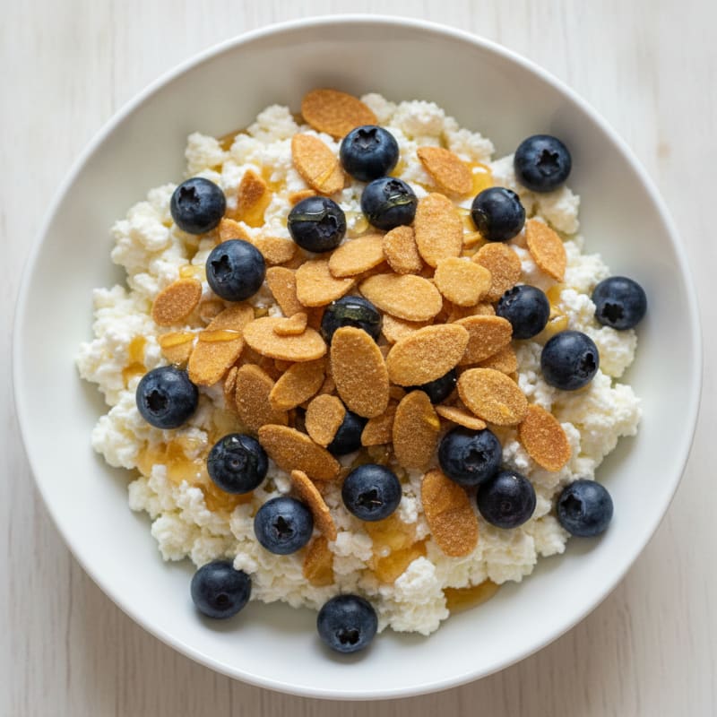 Cottage Cheese Berry Bowl with Toasted Almonds