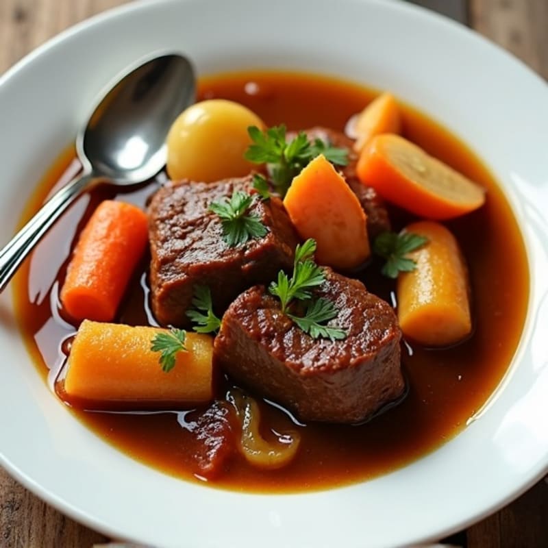 Tender Braised Beef with Root Vegetables