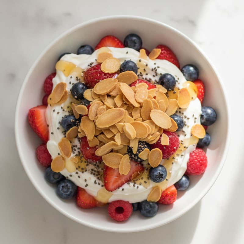 Creamy Greek Yogurt Protein Parfait with Mixed Berries
