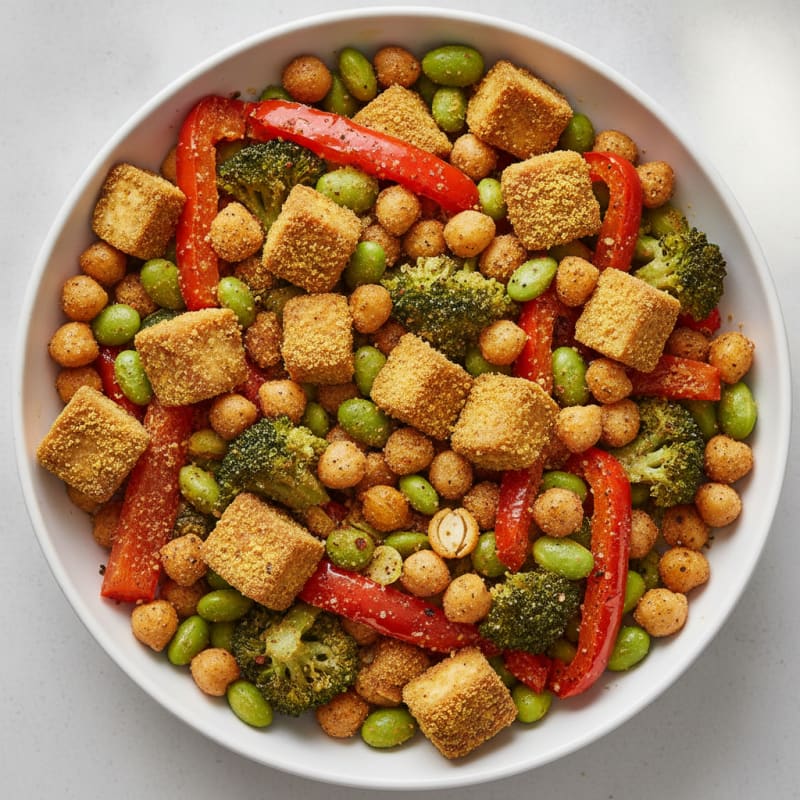 Roasted Vegetable and Chickpea Bowl