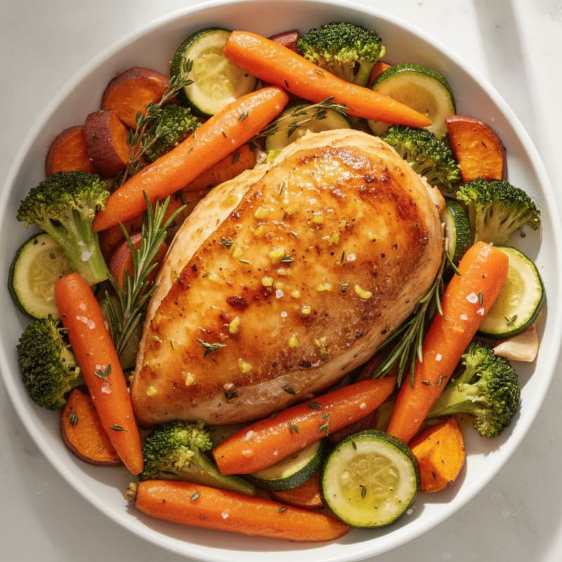 Lemon Herb Roasted Chicken with Vegetables
