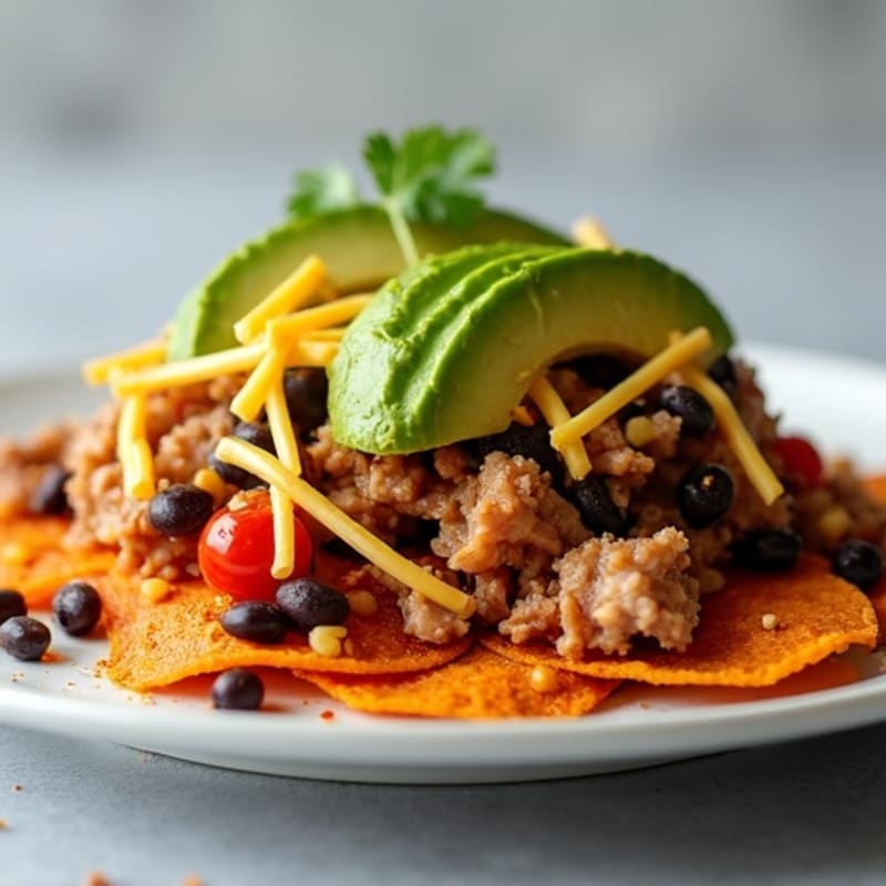 Pulled Pork Loaded Sweet Potato Nachos