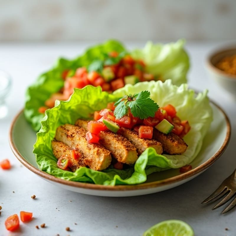 Spicy Cajun Chicken Lettuce Wrap