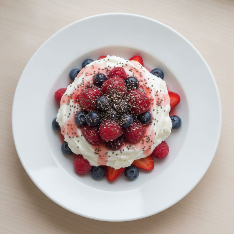 Greek Yogurt Protein Parfait with Mixed Berries