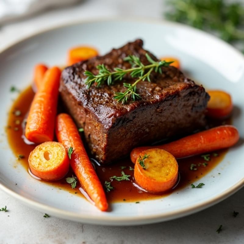 Slow-Braised Short Ribs with Roasted Root Vegetables
