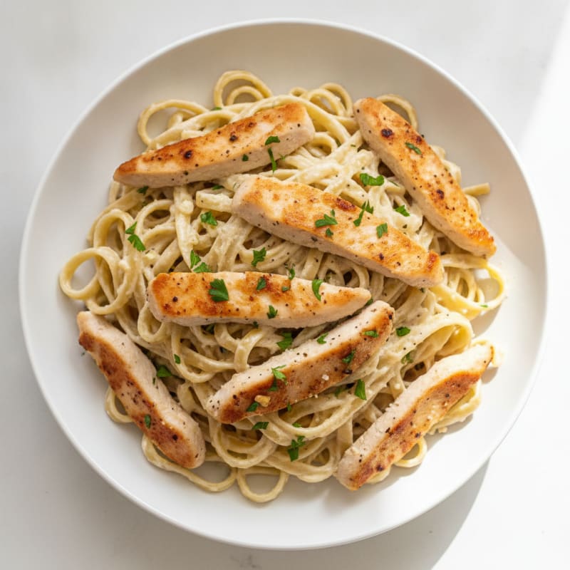 Clean Chicken Alfredo Fettuccine
