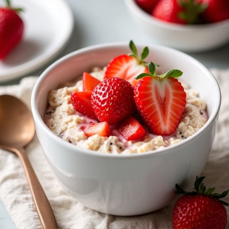 Creamy Fresh Strawberry Overnight Oats