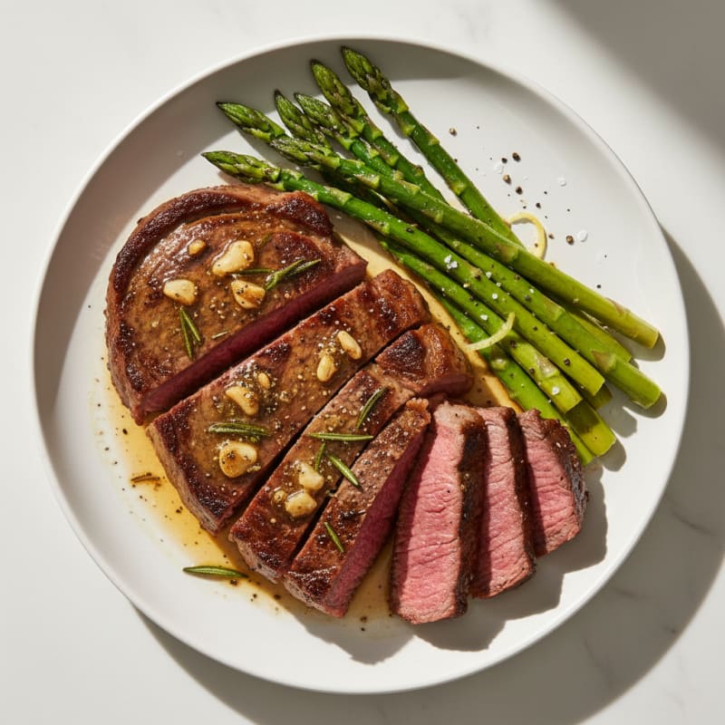 Pan-Seared Steak with Garlic Herb Butter