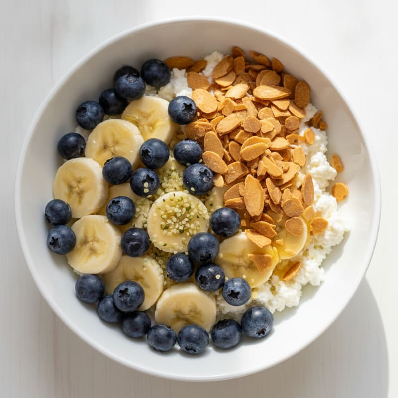Cottage Cheese Berry Protein Bowl with Almonds