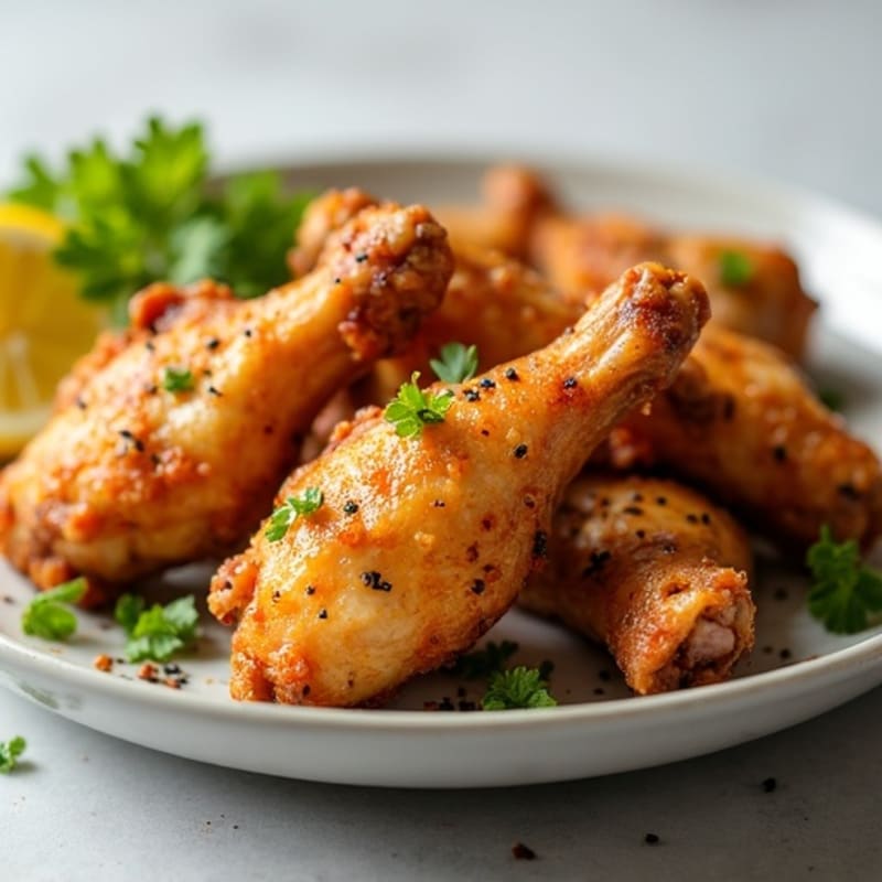 Crispy Baked Chicken Wings with Lemon Herb Seasoning