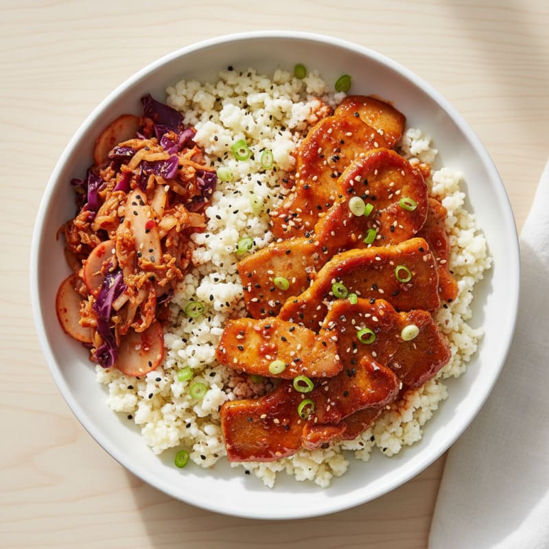 Spicy Gochujang Pork Belly Bowl