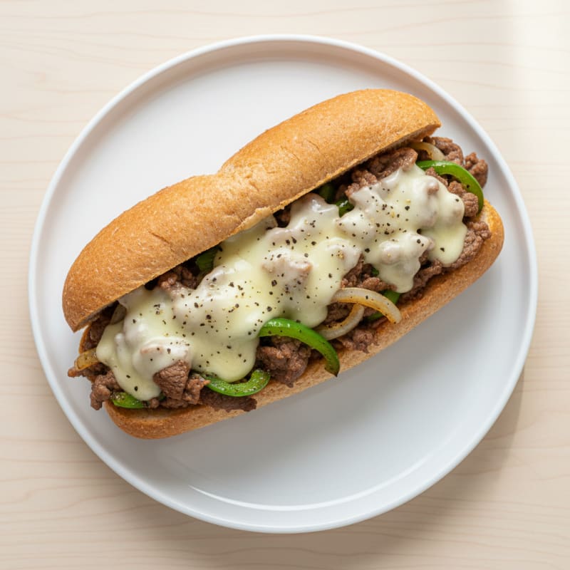 Classic Philly Cheesesteak Sandwich