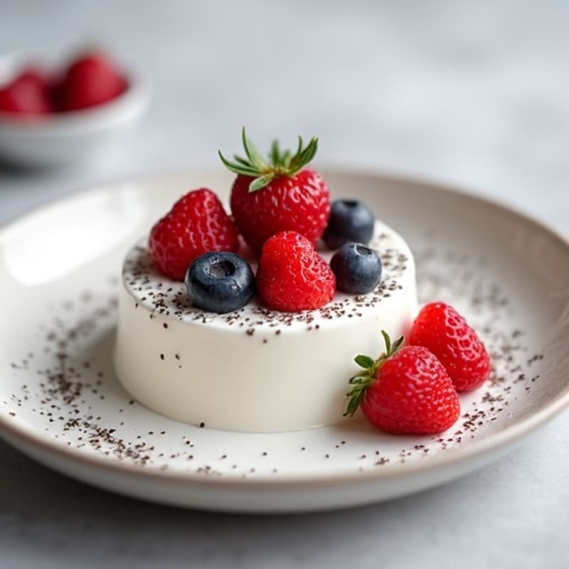 Silky Greek Yogurt Protein Mousse with Fresh Berries