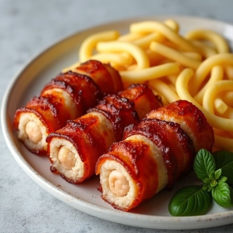 Crispy Bacon-Wrapped Lean Chicken Sausages