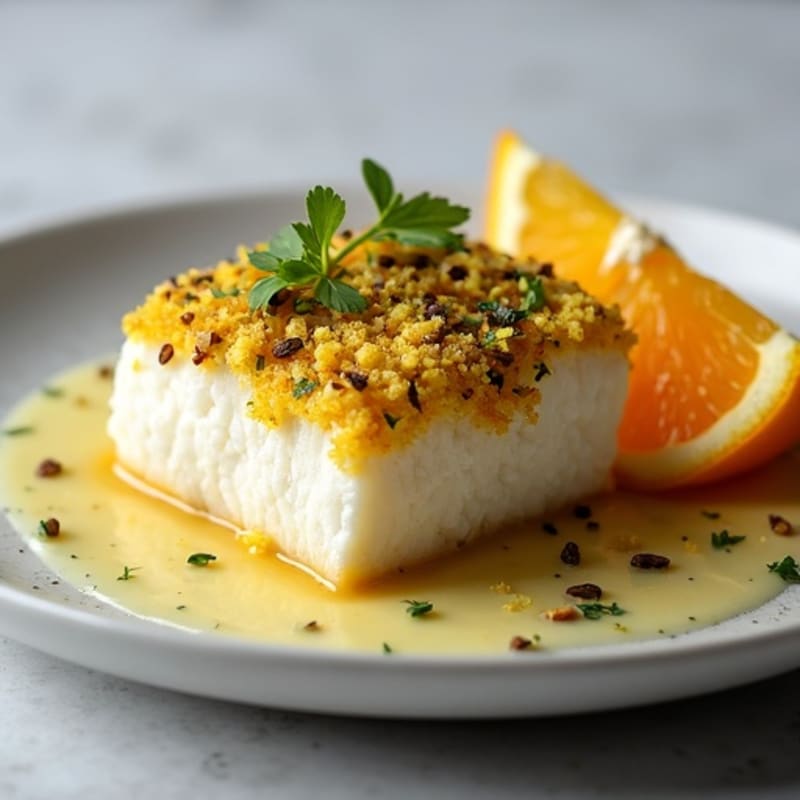 Crispy Pistachio-Crusted Cod with Citrus-Ginger Sauce