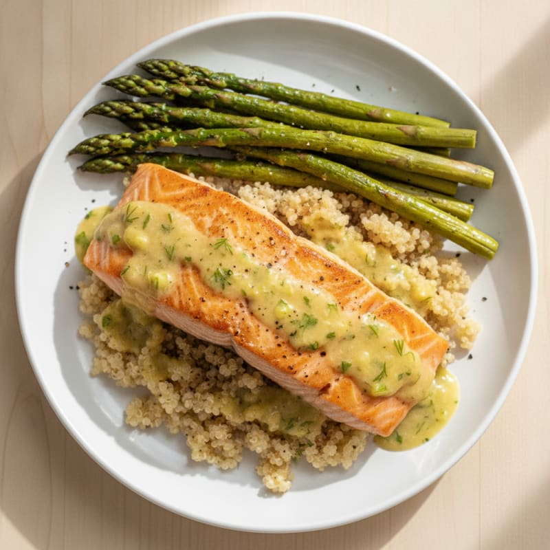 Pan-Seared Salmon with Lemon-Dill Sauce