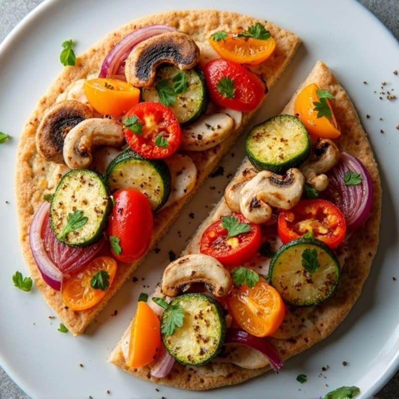 Crispy Herb-Roasted Vegetable Flatbread