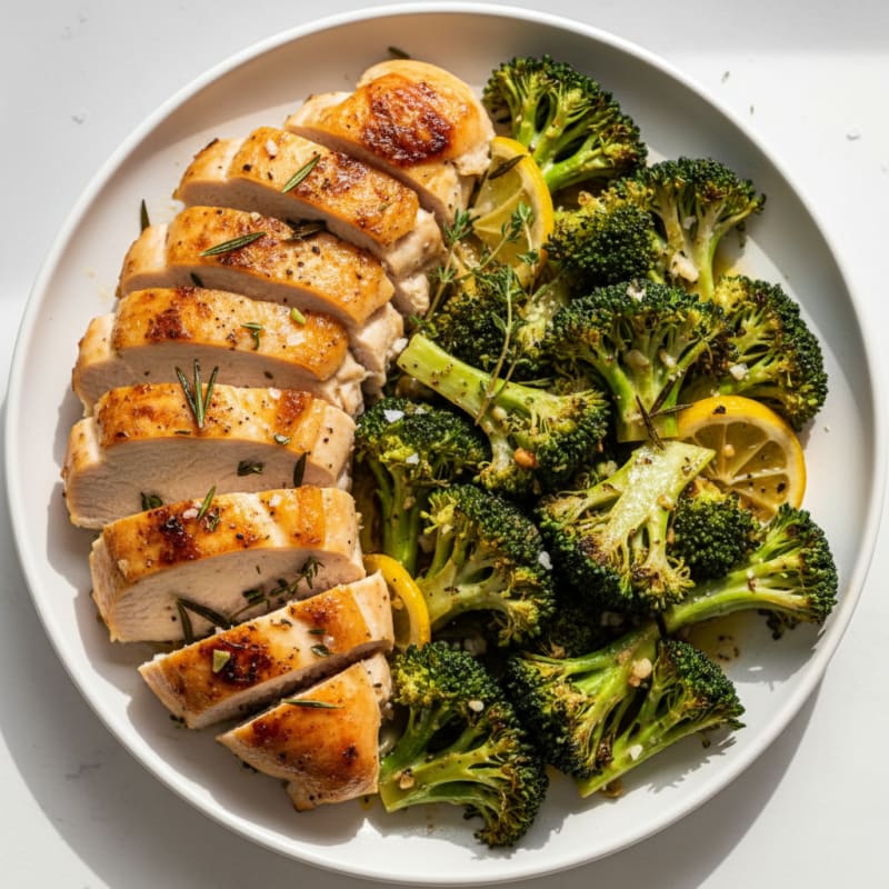 Garlic-Herb Roasted Chicken and Broccoli
