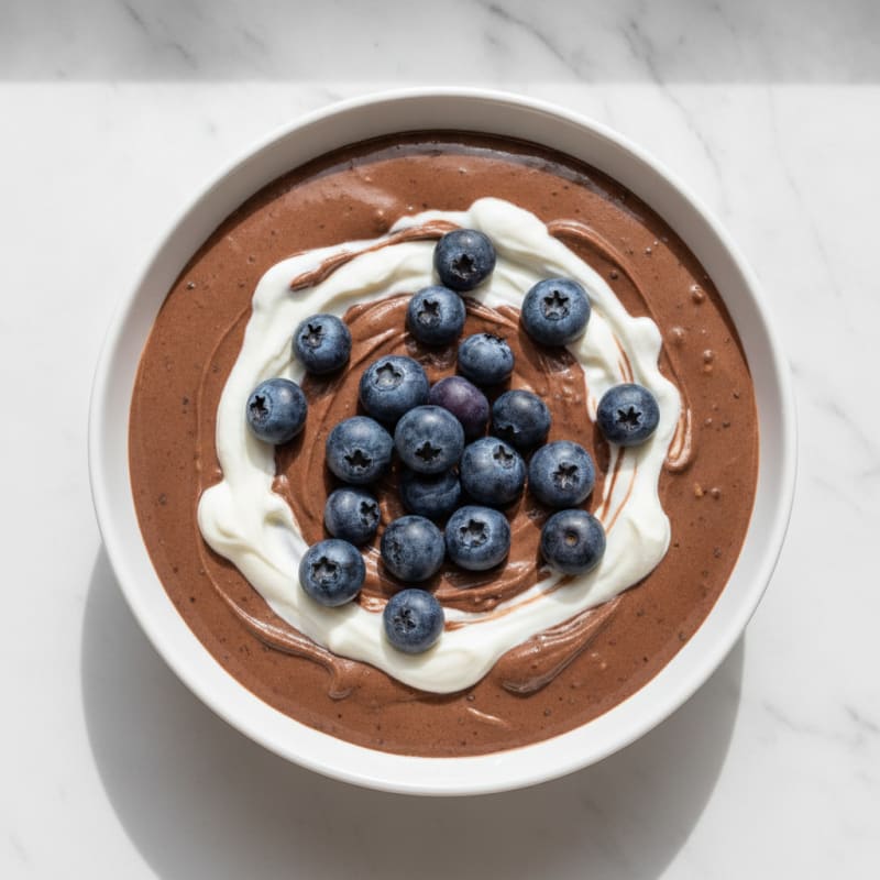 Silky Chocolate Protein Pudding with Greek Yogurt
