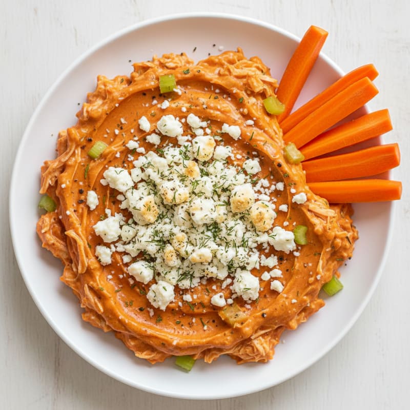 Buffalo Chicken Dip with Ranch Crumbles