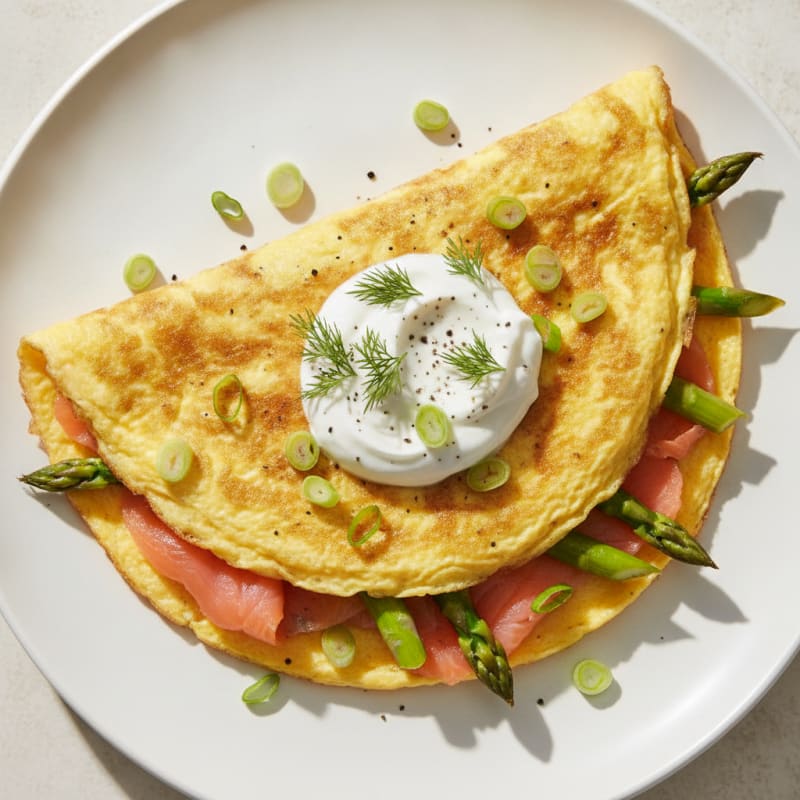 Smoked Salmon and Asparagus Omelette