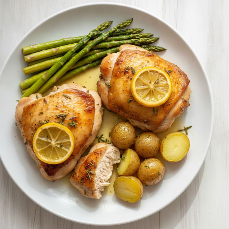Lemon-Herb Roasted Chicken Thighs