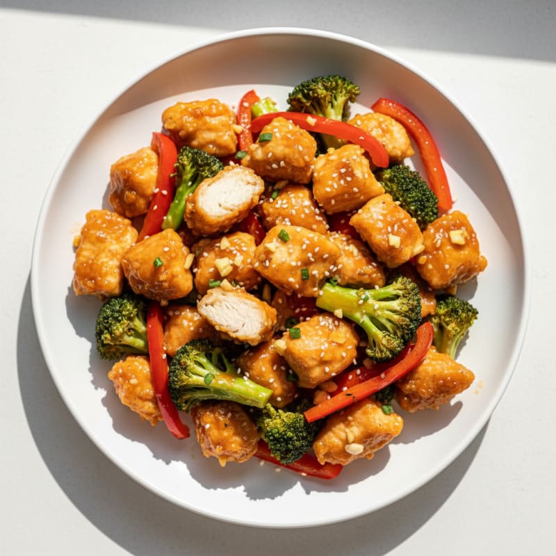 Crispy Orange Glazed Chicken Stir-Fry