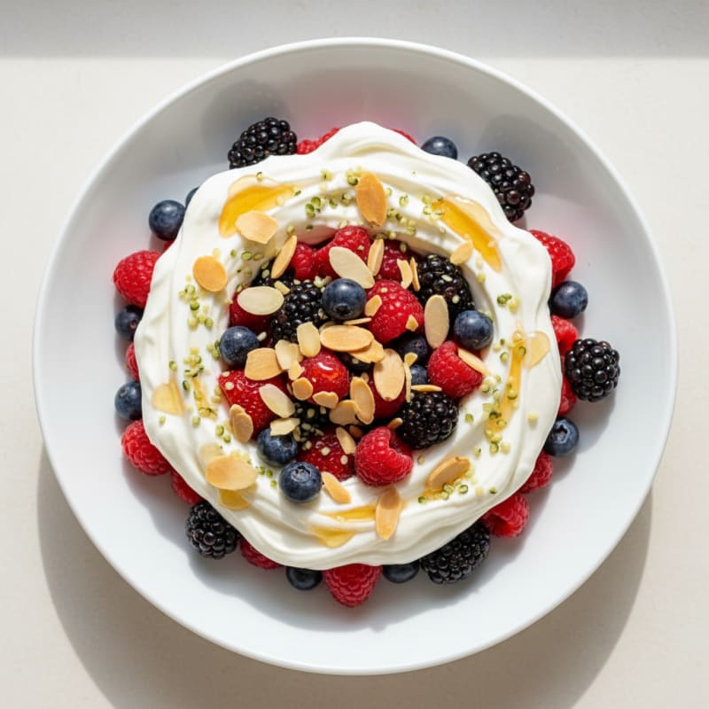 Creamy Greek Yogurt Protein Parfait with Mixed Berries